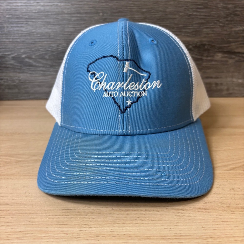 Charleston‎ Auto Auction Hat Cap Snapback Blue Trucker Adjustable
